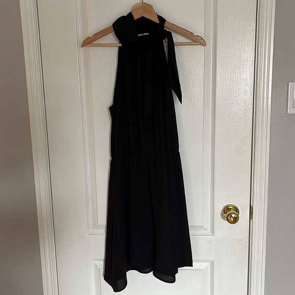 NAIF Black dress with neck tie - Picture 2 of 5